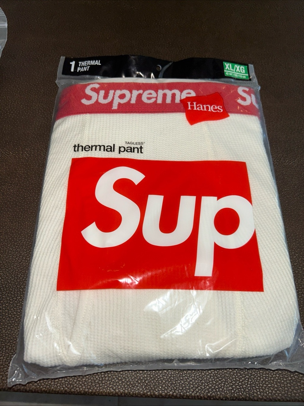 Supreme x Hanes White Thermal Pant (XL)